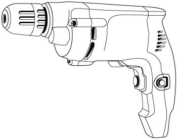 Line Drawing - Drill Portable Electric Drill, Preschool Counting Worksheets, Preschool Counting, Counting Worksheets, Ab Workout Men, Ab Workouts, Electric Drill, Machine Tools, Drawing Sketch