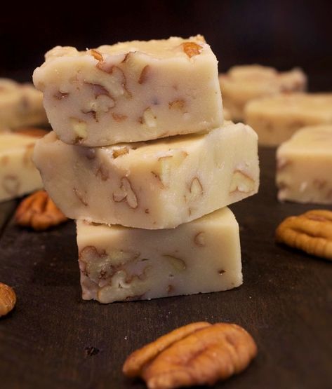 Pecan Praline Fudge - My Country Table Praline Fudge, My Country Table, Pecan Praline, White Chocolate Fudge, Country Table, Pecan Pralines, Maple Pecan, Homemade Candies, Fudge Recipes