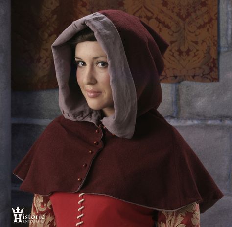 Hood, Buttoned 'London' Style, 14th-15th Century, Wool Historic Enterprises $64 15th Century Clothing, Sca Garb, Medieval Clothes, Medieval Costume, Century Clothing, Medieval Clothing, Medieval Dress, Medieval Fashion, Historical Costume