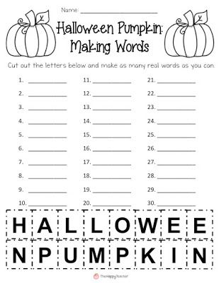 Word Work activity for Halloween! Halloween Fluency Activities, Halloween Activities Classroom, Halloween 3rd Grade Activities, Halloween Activities Elementary School, 4th Grade Fall Activities, Halloween In The Classroom, Halloween Activities For 3rd Grade, Fall Activities For Middle Schoolers, 3rd Grade Halloween Activities