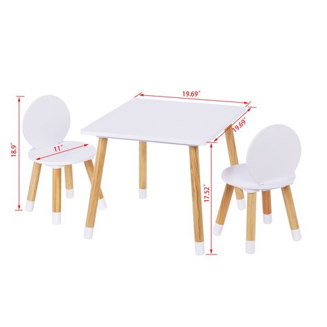 UTEX 2-in-1 Kids Table with 2 Chairs Set, White - Walmart.com - Walmart.com Kids White Table, Childrens Furniture Design, Toddler Play Table, Table With 2 Chairs, Kids Table Chair Set, Kids Play Table, Round Table And Chairs, Kids Activity Table, Furniture Dimensions