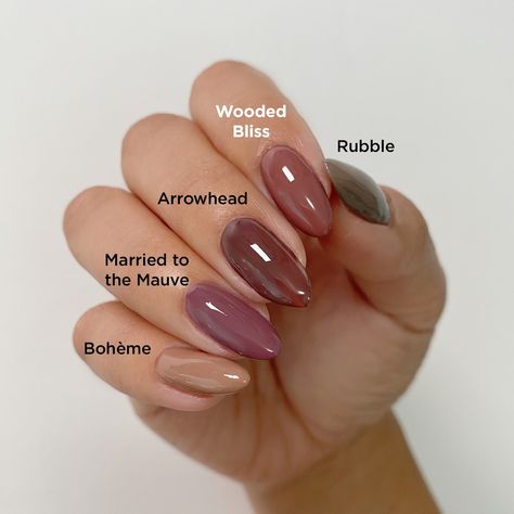 CND on Instagram: “Check out how Wooded Bliss compares to some of our other shades. #CNDWildRomantics . . . . . #nailstagram #nailsoftheday #nails💅…” Vinylux Nail Polish, Regular Nail Polish, Nude Polish, Madam Glam, Cnd Vinylux, Fun Nail Colors, Burgundy Nails, Cnd Shellac, Bright Pastels