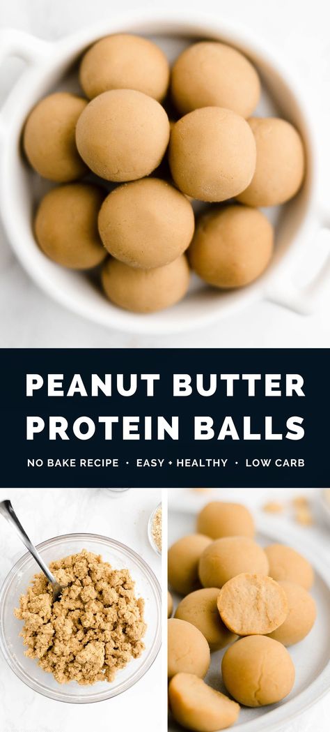 This no bake peanut butter protein balls recipe is AMAZING!! It’s SO quick & simple! They have a soft texture like cookie dough. Yum! Plant-based, vegan, no sugar & great for snacks. I’m obsessed!! ♡ peanut butter protein balls no bake. protein balls healthy low carb. peanut butter energy bites without honey. low calorie protein balls recipe. protein balls healthy clean eating. healthy high protein snacks easy. peanut butter protein balls healthy gluten free. High Protein Low Carb Balls, Smooth Protein Balls, Protein Balls Pb2, Protein Balls No Honey, Pb2 Protein Balls Energy Bites, Protein Balls Without Chocolate Chips, Low Calorie Pb2 Recipes, Pb Powder Protein Balls, No Oats Protein Balls