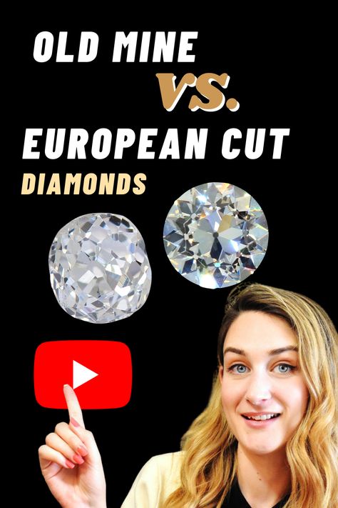 Old Mine Cut Diamond Engagement Ring, Mine Cut Diamond Ring, Miners Cut Diamond Ring, Old Mine Cut Engagement Ring, Old European Cut Engagement Ring, European Cut Engagement Ring, European Cut Diamond Engagement Ring, European Cut Diamond Ring, Rings Style