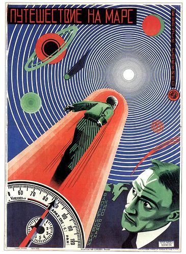 Great graphics. Soviet era poster for the science fiction film "Puteshestviye na Mars" ("The Journey to Mars"). Avant Garde Film, Mars Poster, Russian Constructivism, Russian Avant Garde, Soviet Art, Poster Shop, Horror Movie Posters, Poster Minimalist, Babe Ruth