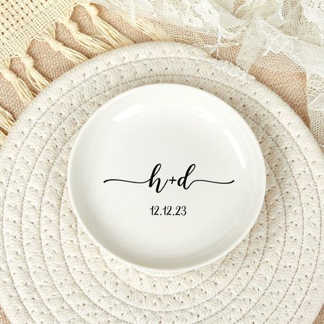 PRICES MAY VARY. ✿CUSTOMIZATION - Customized with your preference, and we believe you will love it! The Jewelry dish is suitable for any occasions such as baptism, wedding, anniversaries, engagements, birthday party, holidays. ✿MATERIAL - All of our jewelry dishes are made in love with premium Ceramics, perfect gift for your loved ones, bride, or bridesmaids. ✿SIZE - Length: 4 Inches; Width: 4 Inches, Functional Space-saving trinket dish great for storing Bracelet, Brooch, Earrings, Necklace, Pi Wedding Gifts From Bridesmaid To Bride, Cute Bridesmaid Gifts, Engagement Monogram Gifts, Honeymoon Gifts For Bride, Gifts For A Bride To Be, Engagement Gift For Daughter, Wedding Shower Gifts For Bride, Bride Gifts From Bridesmaid, Gifts For Bride On Wedding Day