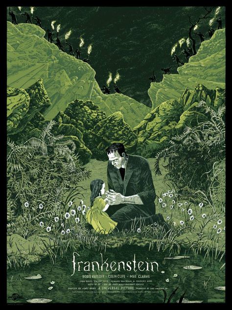 Frankenstein Book, Frankenstein 1931, Universal Studios Monsters, Frankenstein Art, Screen Print Poster, Horror Posters, Frankenstein's Monster, Horror Movie Posters, Universal Monsters