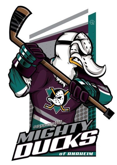 Mighty Ducks of Anaheim!!! Mighty Duck, Tumblr Tattoo, Anaheim Ducks Hockey, The Mighty Ducks, Ducks Hockey, Disney+ Icon, Duck Logo, Hockey Logos, Nhl Logos