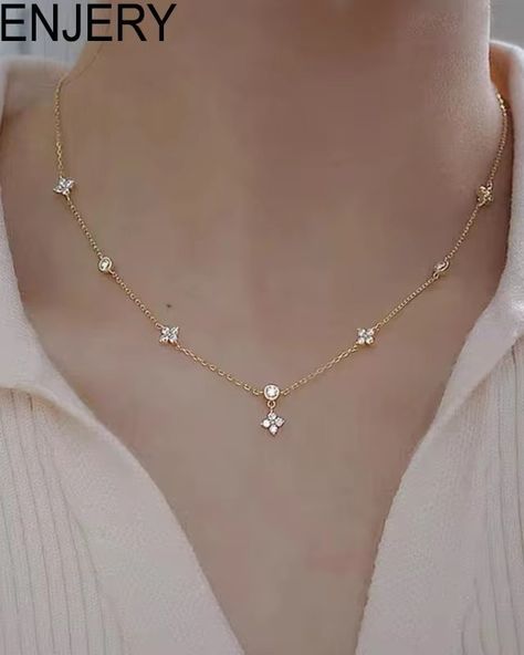 Top On Sale Product Recommendations!;ANENJERY Inlaid Zircon Four-leaf Flower Chain Necklace for Women New Niche Light Luxury Hot Fashion Collares Choker Accessories;Original price: PKR 1826.65;Now price: PKR 645.74;Click&Buy: https:// s.click.aliexpress.com/e/_Ev7zVSD #followforfollowback #fashion #foryou #earingsforgirls #jewellery #goodvibes #trendingreels Flower Chain, Leaf Flower, Product Recommendations, Four Leaves, Leaf Flowers, Top Sales, Necklace For Women, Womens Necklaces, Choker