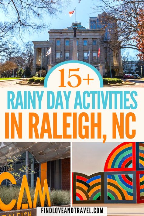 Is Raleigh expecting rain in the forecast? Here is 15+ fun things to do on a rainy day in Raleigh that are indoor activities to keep you dry. Raleigh things to do in | Raleigh NC | Raleigh NC travel | Raleigh indoor activities | Raleigh ideas | North Carolina things to do in | What to do in Raleigh | breweries in Raleigh | fun things to do in Raleigh NC What To Do In Raleigh Nc, Things To Do In Raleigh Nc, Indoor Activities For Adults, Nc Travel, Things To Do Inside, Indoor Things To Do, Visit North Carolina, Love And Travel, Carolina Beach Nc