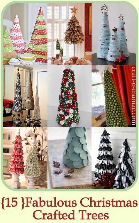 kerst Diy Cone, Christmas Banquet, Cone Christmas Trees, Christmas Tree Inspiration, Fabulous Christmas, Christmas Tree Crafts, Have Inspiration, Tree Crafts, Noel Christmas