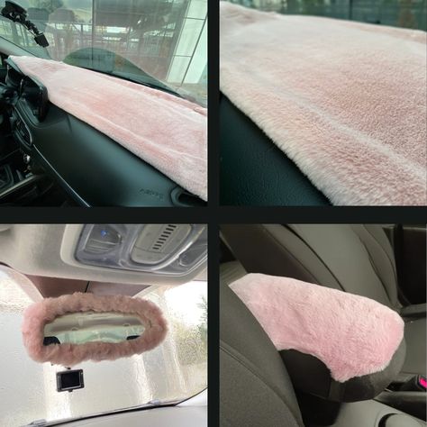 Dash Cover Diy Car, Pink Car Accessories Amazon, Fluffy Car Seat Covers, Pink Car Mirror Accessories, Pink Fuzzy Steering Wheel Cover, Pink Car Seats Covers, Princess Car, Pink Car Accessories, Dashboard Covers