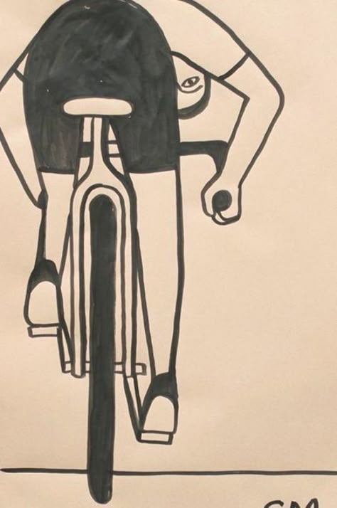 Cycling Artwork, Geoff Mcfetridge, 심플한 그림, Cycling Posters, Bike Illustration, Bike Poster, Riding A Bike, Bicycle Art, Cycling Art