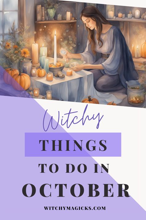 Step into the enchanting world of October with our bewitching guide to all things witchy! Discover rituals, traditions, and activities that celebrate the magic of the season. Embrace the transformative energies of autumn and connect with the mystical realm like never before. Don't miss out on the mystical wonders that await you this October! #WitchyOctober #AutumnMagic #Witchcraft #Samhain #Halloween October Witch Rituals, Witchy Fall Activities, October Witchcraft, Witchcraft Samhain, Samhain Shadow Work, Witchy October, October Witch, Things To Do In October, October Magic