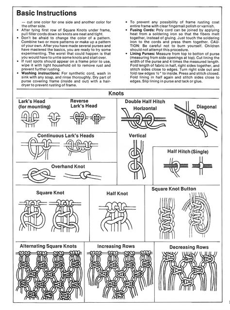 Macrame Owls 1970s Vintage Macrame Owl Animal Zoo Macrame 6D3 Beginner Macrame, Basic Knots, Macrame Bags, Cream Purse, Fancy Purses, Macrame Knots Tutorial, Book Purse, Chic Purses, Macrame Purse