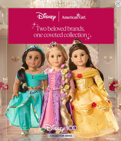 American Girl Disney Princess, Growing Up In The 90s, Disney Princess Rapunzel, Disney Princess Jasmine, Childhood Dream, Disney Princess Dolls, Blue Green Eyes, Golden Blonde Hair, Disney Princess Belle