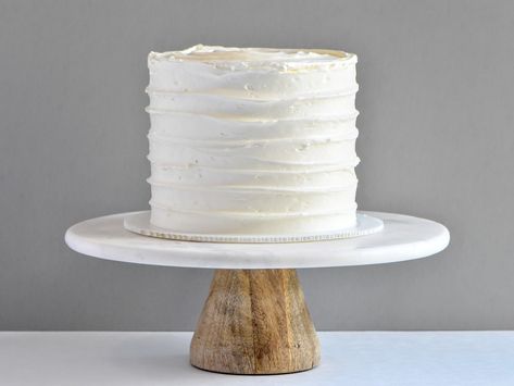 Swirled: Choose Frosting color Texture Buttercream Cake, Super Simple Wedding Cake, Textured White Cake, Buttercream Texture Cake, White Smash Cake, Small White Cake, 4 Inch Cake, Plain Birthday Cake, Wedding Cake Frosting