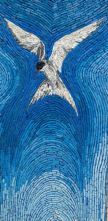 Water Mosaic, Arctic Tern, Mosaic Animals, Mosaic Birds, Mosaic Stained, Mosaic Ideas, Mosaic Artwork, Mosaic Garden, Mosaic Projects