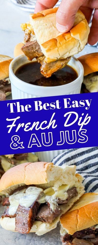 French Dips Easy, French Dipped Sandwiches, Quick French Dip Sandwich, Steak French Dip Sandwich, How To Make French Dip Sandwiches, French Dip Recipe Easy, French Dip Au Jus Recipes, Beef Au Jus Recipe French Dip Sandwiches, French Dip Sandwich Easy