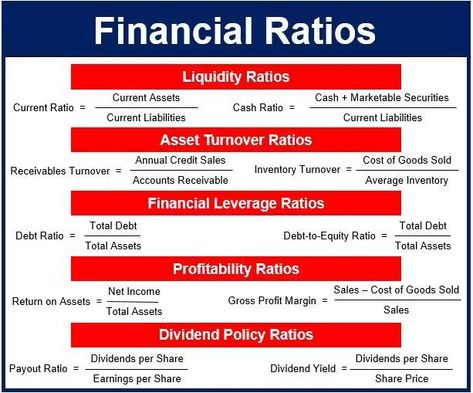 What are financial ratios? Definition and meaning - Market Business News Financial Ratios, Learn Accounting, Accounting Education, Accounting Basics, Financial Ratio, Accounting Student, Accounting Principles, Bookkeeping Business, Money Management Advice