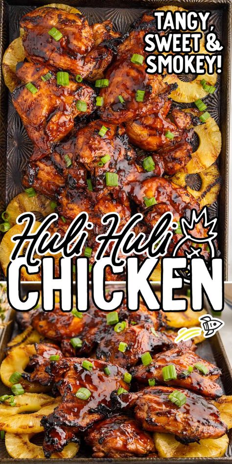 Huli Huli Chicken Jimmy Hulas Recipes, Hulu Chicken Recipe, Baked Hulu Hulu Chicken, Sticky Hawaiian Chicken, Hulu Chicken, Huli Huli, Hulu Hulu Chicken Recipe, Hawaiian Pineapple Chicken, Dishes With Pineapple