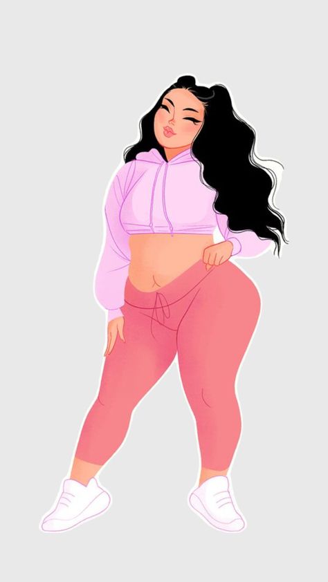 Plus Size Figure Drawing Reference, Inspo Drawing, Plus Size Art, Plus Size Workout, Pink Painting, Vision Board Photos, Pink Nation, Cute Doll, Figure Drawing Reference