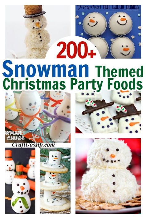 Winter Themed Breakfast, School Winter Party Snacks, Winter Wonderland Luncheon, Snowflake Fruit Tray, Snowman Snack Ideas, Snowman Food For Kids, Snowman Appetizer Ideas, Snowman Treats Ideas, Frosty The Snowman Party Food