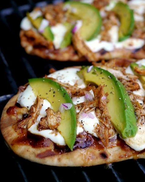 18 Best BBQ Chicken Recipes | Eat This Not That Chicken Naan Pizza, Easy Grilled Pizza, Pizza Naan, Rustic Gardening, Avocado Pizza, Best Bbq Chicken, Grilled Pizza Recipes, Healthy Grilled, Grilled Avocado