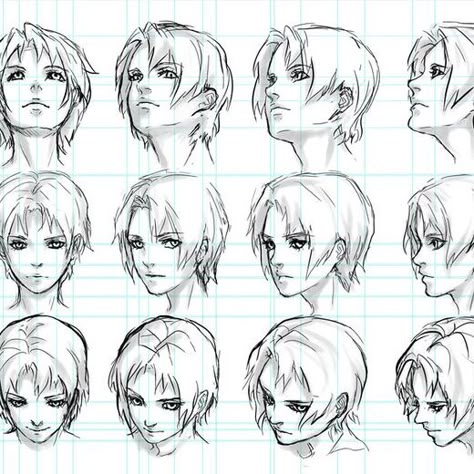 Anime Face Angles, 얼굴 드로잉, Drawing Hair, Anime Head, ��얼굴 그리기, Drawing Heads, Drawing Faces, Anatomy Drawing, Body Drawing