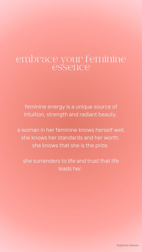 Once you start embracing and living in your feminine energy, your life will shift. Allowing the universe and god to align my desires perfectly. I'm telling you my dear, the universe wants to spoil you so good... and once you start knowing that you have everything that you need, greatness starts pouring into your life. feminine radiance | feminine healing | feminine essence | femininity | feminine soul | soft living quotes | femininity quotes I tantra I tantric teacher I manifestation aesthetic Quotes Femininity, Divine Feminine Affirmations, Femininity Quotes, Feminine Radiance, Feminine Affirmations, Embracing Femininity, Healing Feminine, Manifestation Aesthetic, Feminine Quotes