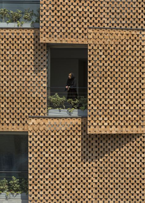 Brick Screen, Screen Wall, Facade Architecture Design, Brick Paneling, Brick Architecture, Brick Facade, Building Facade, Brick Building, Facade Architecture