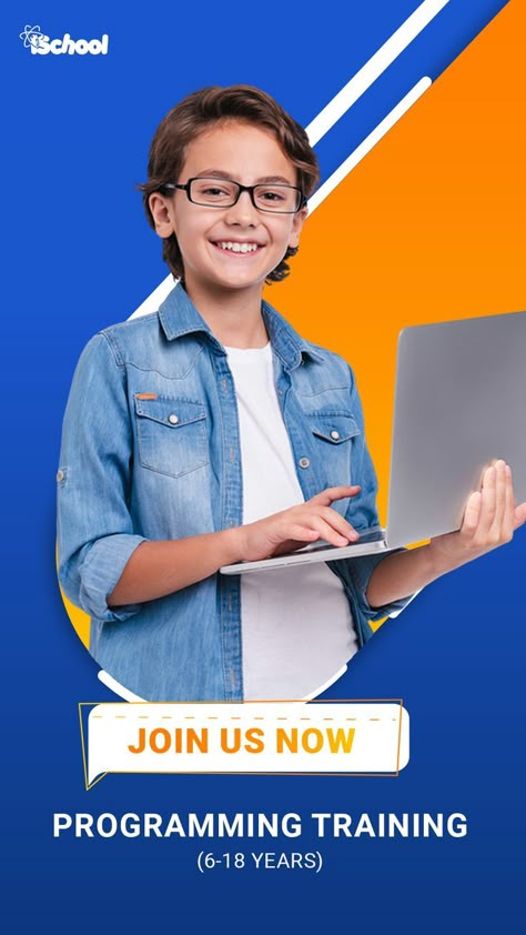 We are providing Coding courses for your kid Online. Our Courses : 💙Age range from 6 to 18 🧡session capacity max 6 students 💙session duration 2.5 hours once per week #backtoschool #parents #coding #coding for kids #codingisfun #javascript #python #learntocode #css #developer #coder #codingdays #programmerlife Computer Courses Education, Coding Learning Website, Programmer Portfolio Website, Education Ads, Coder Portfolio Website, Coding Courses, New Year Post, Coding School, Education Poster Design