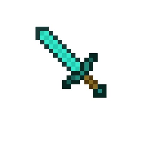 Pixilart - Minecraft Diamond Sword by Lord-Vortech Minecraft Swords Pixel Art, Minecraft Diamond, Minecraft Drawings, Minecraft Pictures, Pixel Drawing, Pix Art, Minecraft Birthday, Minecraft Blueprints, Minecraft Party