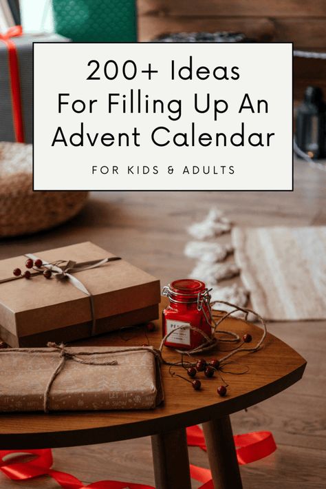 Advent Calendar Gift Ideas: 200+ Gifts to Surprise & Delight! Advent Treat Ideas, Christmas Calendar Gift Ideas, Valentines Advent Calendar Ideas, Small Advent Calendar Gifts, Gift Advent Calendar Ideas, Advent Calendar Ideas Diy Fabric, Advent Calendar Gift Ideas For Men, Advent Calendar For Her, Diy Present Box Ideas