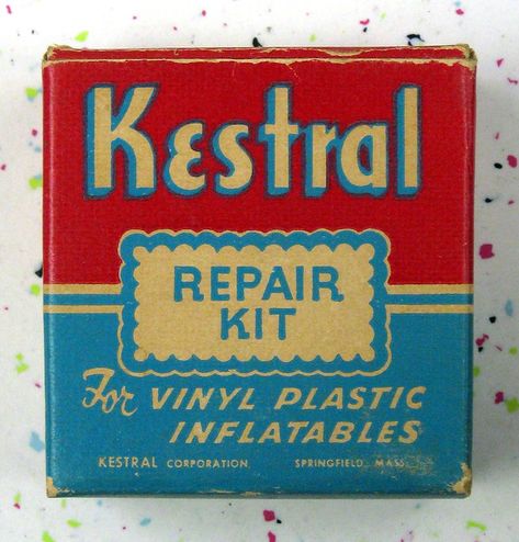 Vintage repair kit package 1950s? | In the days before our t… | Flickr Sequence Design, Retro Packaging, Plastic Repair, Font Ideas, Parent Trap, Vintage Packaging, Vintage Hardware, Vintage Graphic Design, Vintage Objects