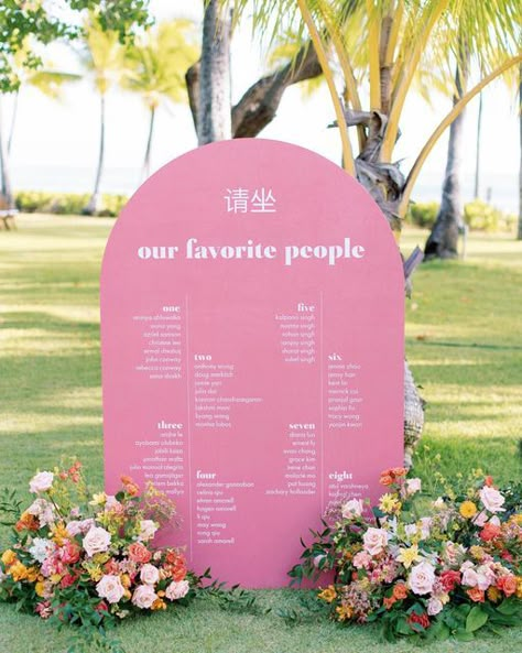 Hawaii Wedding Florist on Instagram: "WEDDING SIGNAGE / color coordinate your wedding welcome seating chart or other signage with your wedding color palette! And remember to ask your florist or planner to repurpose florals from the ceremony area over to the signage area to add more punch! Loving this beautiful sign from @cestcalligraphy ! She is available locally on Oahu to design some beautiful & creative signage for your wedding. In this design , we repurposed ceremony aisle florals over to ac Ceremony Aisle Florals, Aisle Florals, Wedding Seating Chart Display, Creative Signage, Wedding Ambiance, Diy Seating, Ceremony Aisle, Table Seating Chart, Seating Plan Wedding