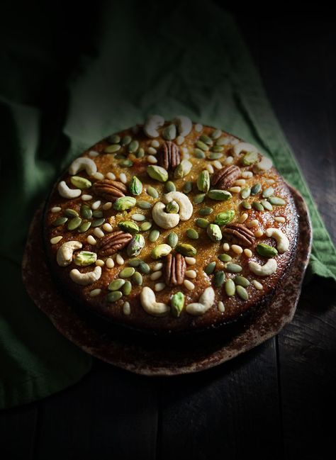 Pine Nut Olive Oil Cake Magickal Recipes, Olive Oil Cakes, Drippy Cakes, Raw Pistachios, Samhain Halloween, Oil Cake, Pine Nut, Olive Oil Cake, Beltane