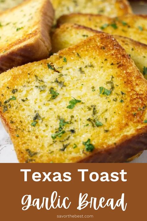 Homemade Texas Toast Garlic Bread, Texas Toast Garlic Bread In Air Fryer, Texas Toast Bread Recipe, Texas Toast Ideas, Garlic Toast With Bread, Garlic Bread Texas Toast, Homemade Texas Toast, Garlic Bread In Oven, Texas Toast Recipe