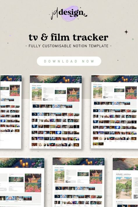 aesthetic notion template School Notion, Journal Log, Movie Journal, Planner Aesthetic, Notion Templates, Tv Time, Shows And Movies, Planner Stationery, Notion Template