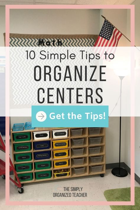 Looking to organize your elementary centers? This post shares 10 ways you can organize your stations more efficiently. Teacher Resources Organization, Centers Organization, Teaching Area, Classroom Organization High School, Middle School Classroom Organization, Preschool Classroom Organization, Guided Reading Organization, Organized Teacher, Simply Organized