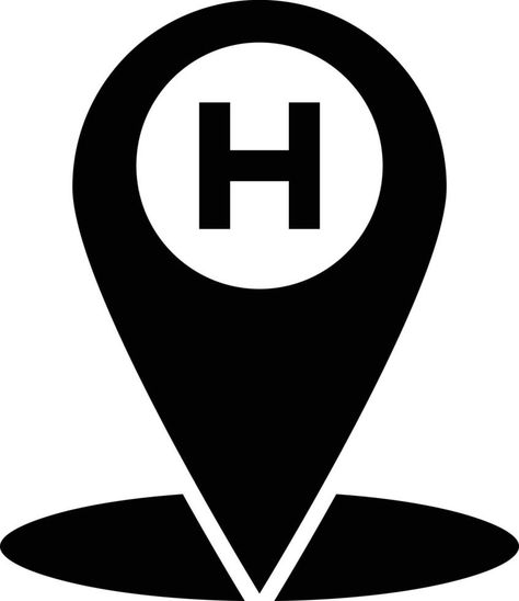 Hospital location Vector Icon Design Illustration Location Vector, Hospital Icon, Graduation Project, Design Icon, Label Design, Vector Icons, Design Illustration, Icon Design, Photo Frame