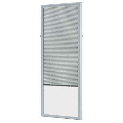 White Cordless Add On Enclosed Aluminum Blinds with 1/2 in. Slats, for 22 in. Wide x 64 in. Length Door Windows Blinds For French Doors, Hinged Patio Doors, Patio Door Blinds, Privacy Blinds, Window Inserts, Door Blinds, Blinds Design, Aluminum Blinds, Glass Room