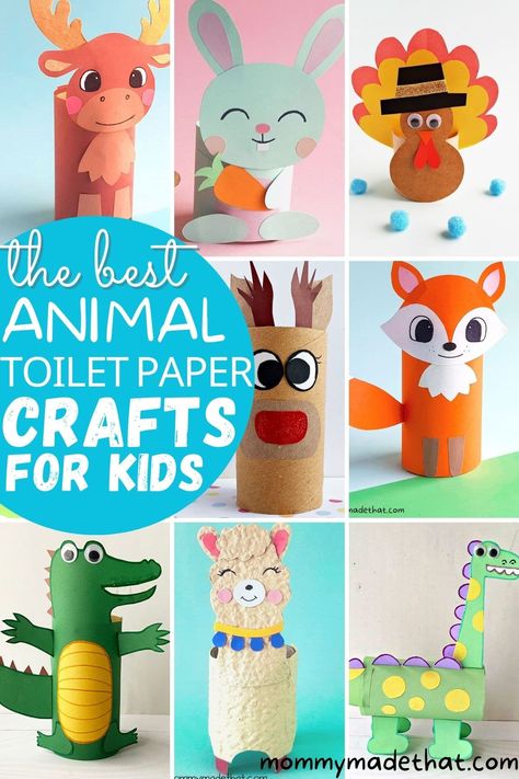 Flamingo Toilet Paper Roll Craft, Ideas For Toilet Paper Rolls, Toilet Paper Roll Crafts Animals, Toilet Paper Roll Animal Crafts, Toilet Paper Animals, Toilet Roll Animals, Paper Towel Roll Crafts For Kids, Toilet Paper Roll Crafts For Kids, Tp Roll Crafts