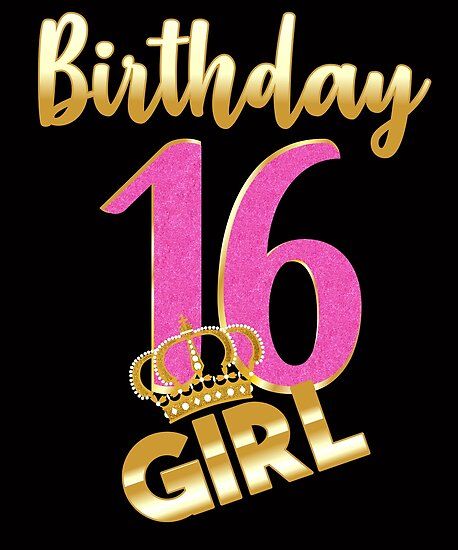 16th birthday- Sweet Sixteen- Gold Crown Girl T-shirt • Millions of unique designs by independent artists. Find your thing. Happy Birthday 16 Girl, Happy Birthday 16, 16th Birthday Quotes, 16th Birthday Wishes, Birthday 16, Happy Birthday Wallpaper, Happy Birthday Celebration, Happy 16th Birthday, Birthday Wallpaper