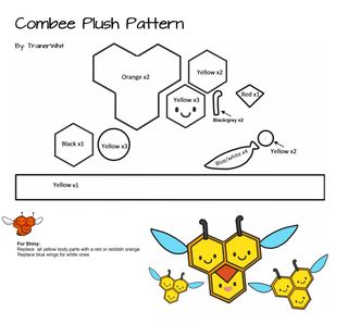 Pokemon Sewing Patterns, Combee Pokemon, Pokemon Sewing, Owl Sewing Patterns, Owl Sewing, Pokemon Costumes, Fox Stuffed Animal, Pokemon Diy, Costume Sewing