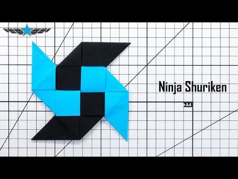 DIY Ninja Throwing Star - Easy Origami Tutorial : Create a Ninja Star in Minutes - YouTube Ninja Throwing Star, Ninja Star Origami, Easy Origami Tutorial, Diy Ninja, Origami Tutorial Easy, Ninja Star, Easy Origami, Diy Crafts Paper Flowers, Easy Craft Projects