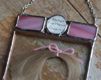 Hair Keepsake Ideas, First Haircut Keepsake, Lock Of Hair Keepsake, Baby Haircut, Keepsake Ideas, Hair Keepsake, Personalized Photo Ornaments, Lock Of Hair, Diy Crafts For Girls