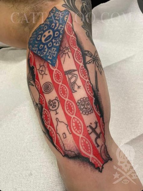 Puerto Rican Tattoo, Puerto Rico Tattoo, Taino Tattoos, Polynesian Tattoo Designs, Tattoos For Women Half Sleeve, Aztec Tattoo, Half Sleeve Tattoos For Guys, Flag Tattoo, Stomach Tattoos