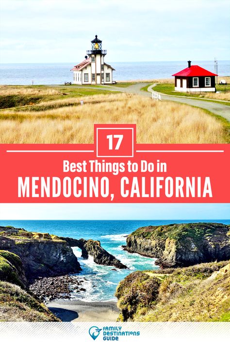 Want to see the most incredible things to do in Mendocino, CA? We’re FamilyDestinationsGuide, and we’re here to help: From unique activities to the coolest spots to check out, discover the BEST things to do in Mendocino, California - so you get memories that last a lifetime! #mendocino #mendocinothingstodo #mendocinoactivities #mendocinoplacestogo Mendocino California, Northern California Road Trip, West Coast Travel, Mendocino Coast, California Coastline, Road Trip Map, Family Destinations, Recreational Activities, California Travel Road Trips