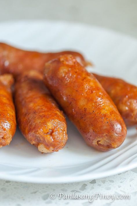 Filipino Sausage Recipe, Longanisa Recipe Filipino, Longanisa Recipe, Filipino Sausage, Longganisa Recipe, Filipino Pork Bbq, Filipino Bbq, Sausage Making Recipes, Filipino Breakfast